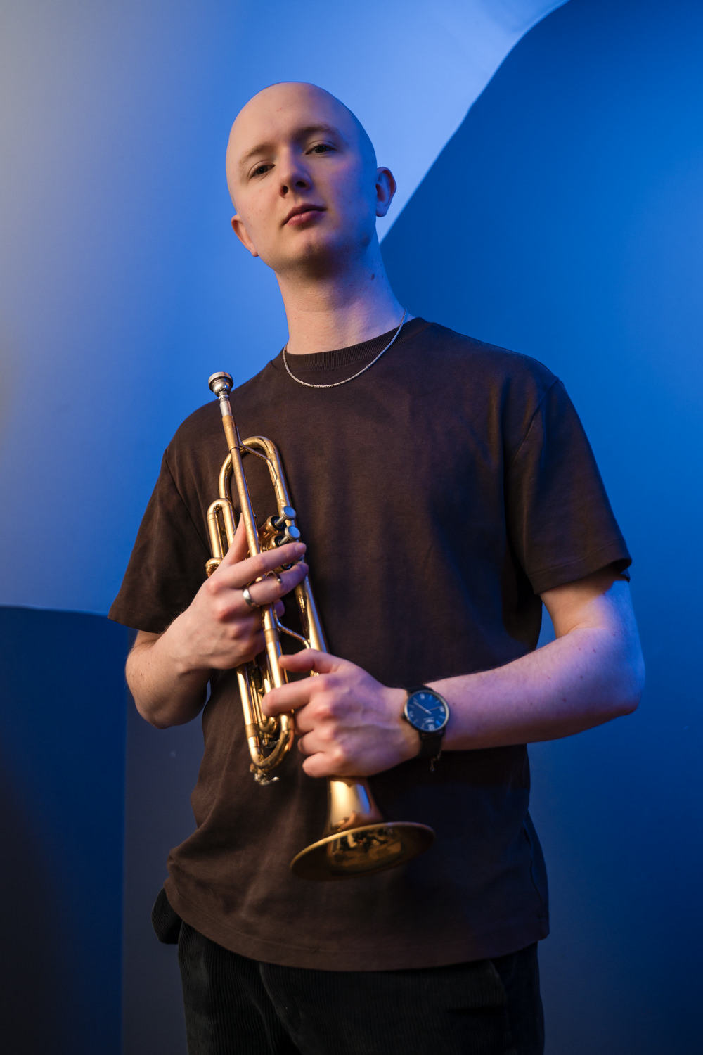 Ed Hogben with trumpet